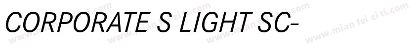 CORPORATE S LIGHT SC字体转换